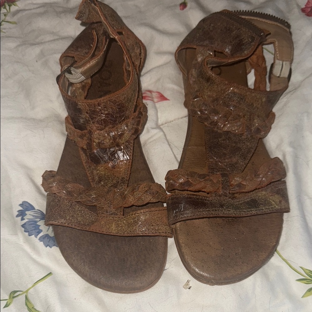 Brown Leather Women's Sandals